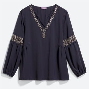 TRULY POPPY Peasant Blouse Size: XXL